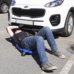 OPT-40130B Лежак ремонтный, подкатной, пластиковый, синий