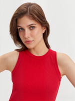 Базовый топ из эластичного хлопка