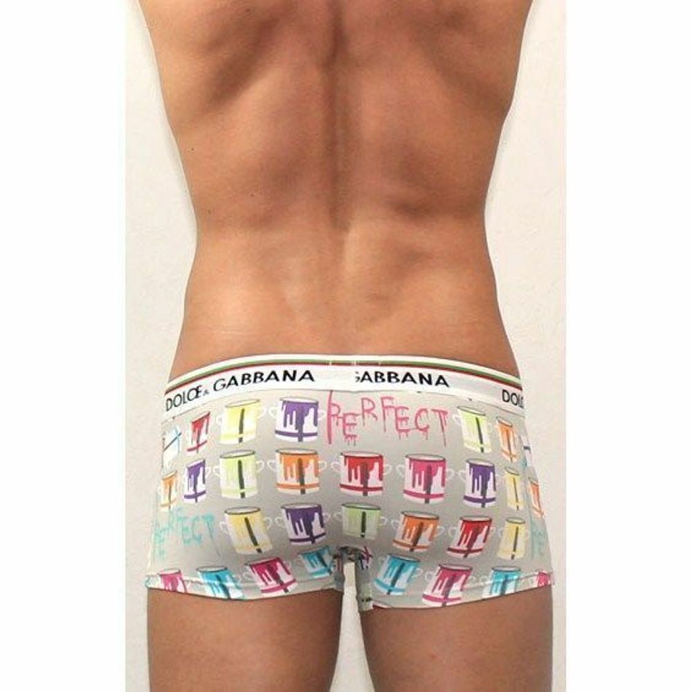 Мужские трусы боксеры серые D&amp;G Grey Painting Boxer