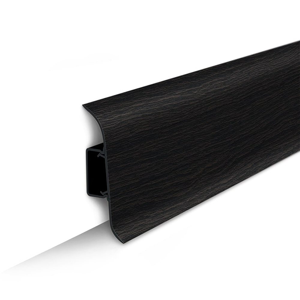 Плинтус ПВХ Идеал Классик 302 Венге черный 2200х70х22 мм