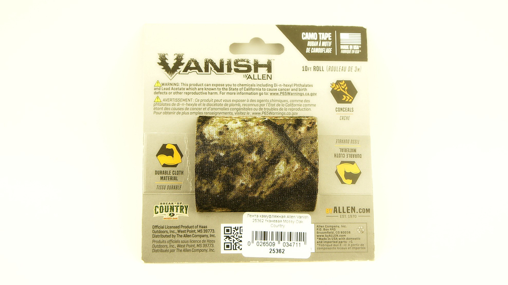 Лента камуфляжная Allen Vanish 25362 тканевая Mossy Oak Country