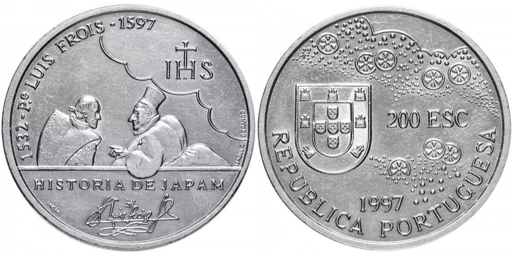 Португалия 200 эскудо, 1997 400 лет со дня смерти Луиса Фройса