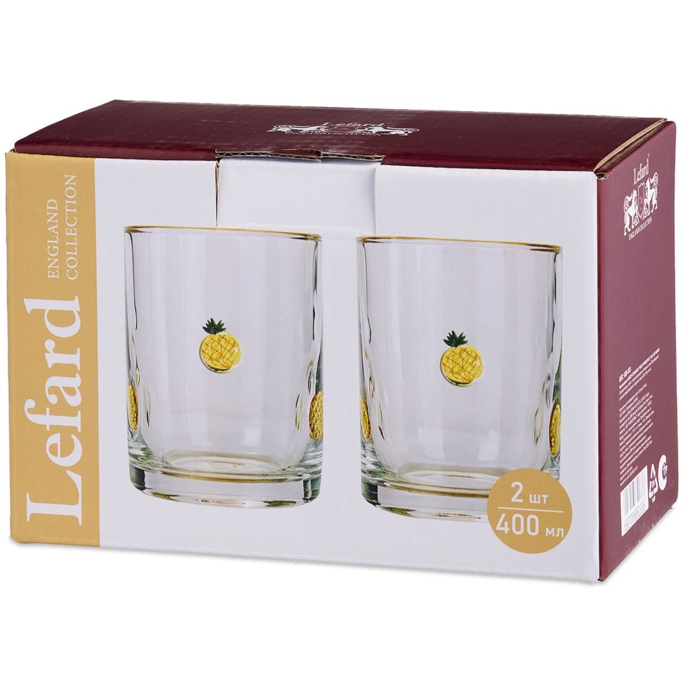 НАБОР СТАКАНОВ "FRUITY PINEAPPLE" ИЗ 2 ШТ. 400 МЛ