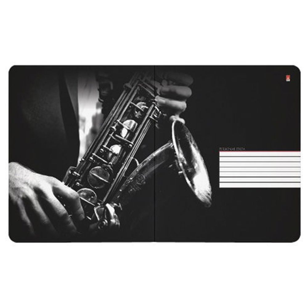 Тетрадь А5 48 л. АЛЬТ скоба, клетка, фольга, гибридный лак, бумага 70 г/м2, "JAZZ CAFE", 7-48-828, 5шт