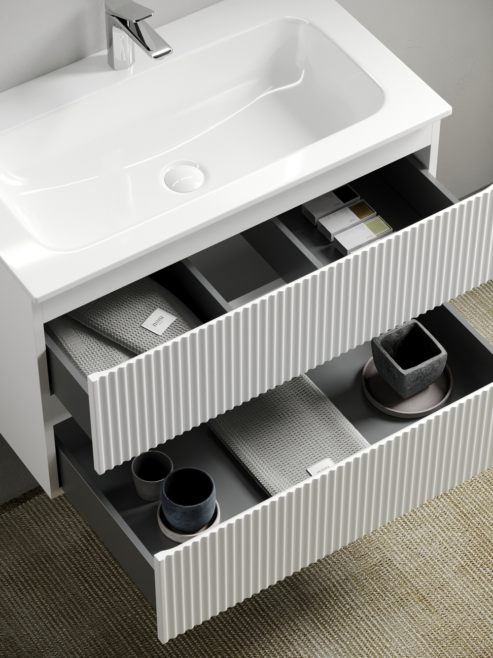 Тумба с раковиной Sancos Snob R 80 см SNR80W bianco