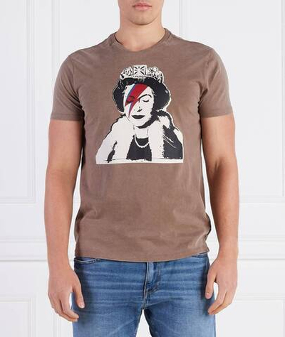 Футболка BANKSY QUEEN GUESS - коричневый(M3RI1U KBDL0)