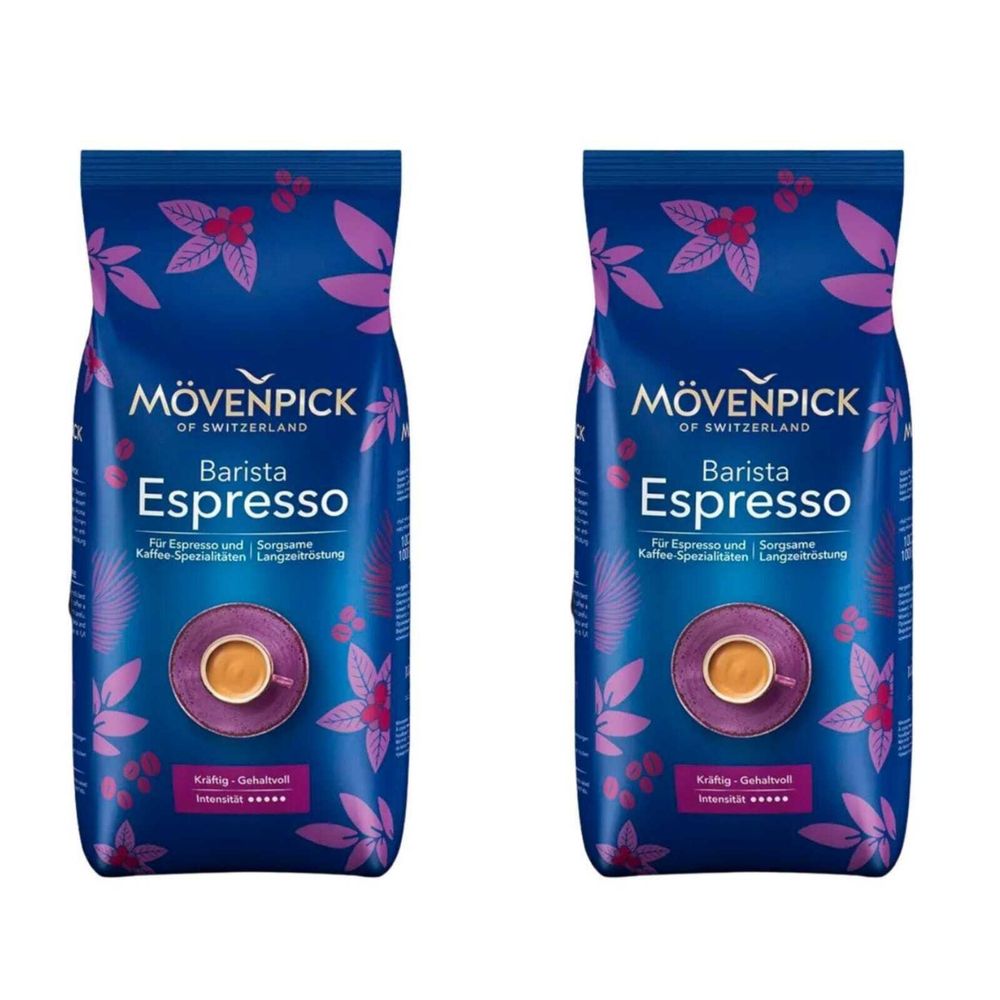 Кофе в зернах Movenpick Espresso 1000 г, 2 шт