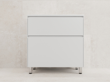 Тумба напольная "ЛИМА 80" эмаль, под раковину LINE 80, 2 ящ., PLUS, белый матовый