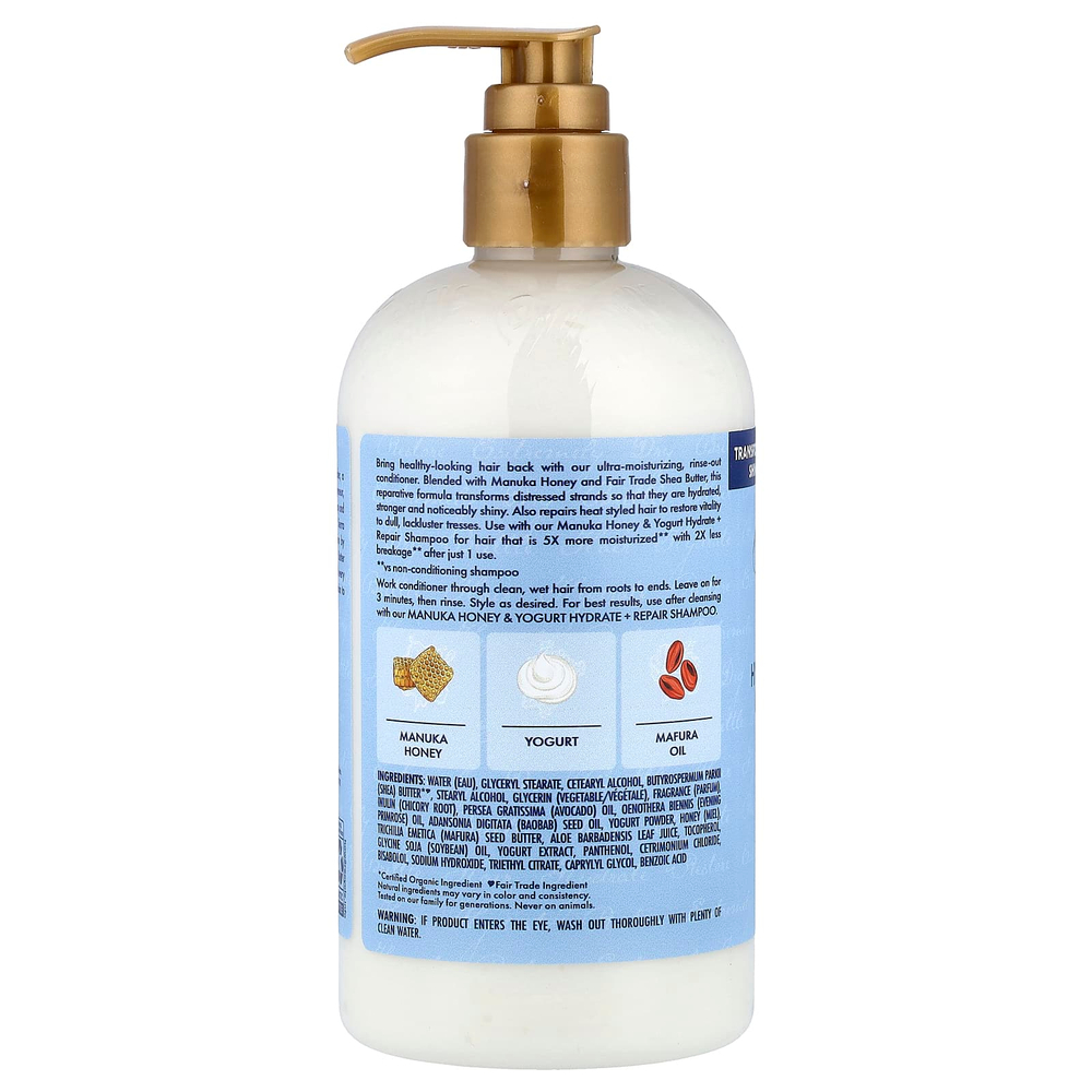 SheaMoisture, Manuka Honey & Yogurt, увлажняющий и восстанавливающий кондиционер, 384 мл (13 жидк. унц.)
