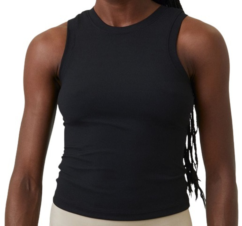 Женский топ теннисный Björn Borg Ace Rib Tank - black beauty