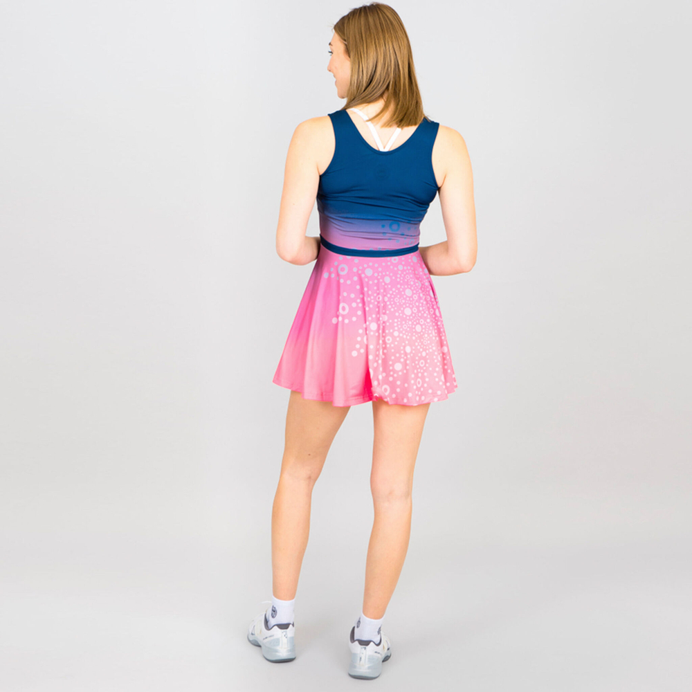 Женская теннисное платье BIDI BADU Colortwist 2in1 Dress Women - Pink, Dark Blue