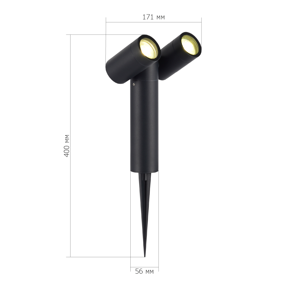 Светильник грунтовый ECOLLO GU10 2х50W