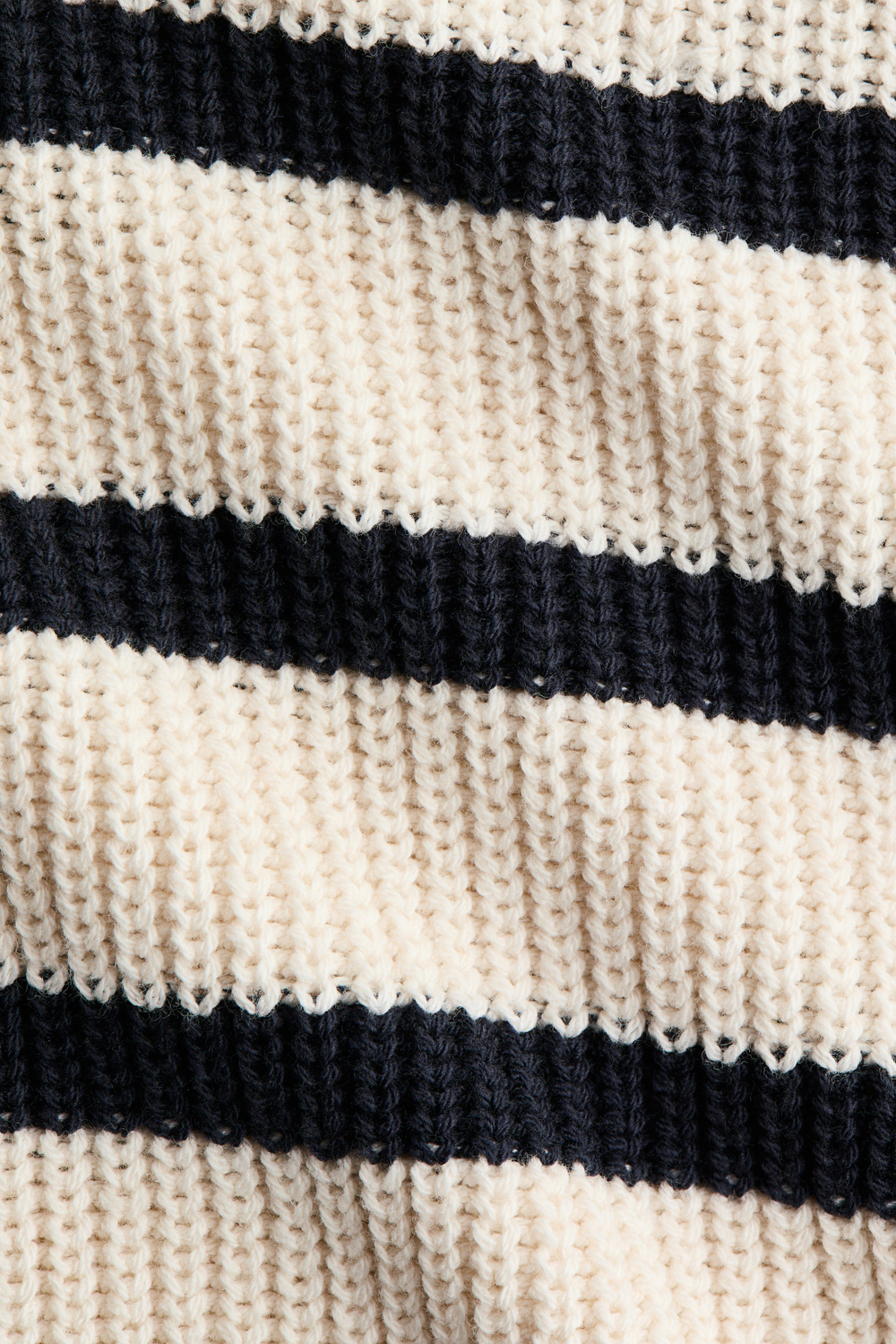 H&M Свитер из хлопковой смеси в полоску, cветло-бежевый