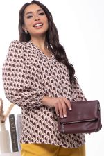 Блуза "Анима" ( капучино / абстракция) Б7525 LT Collection