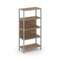 Shelf System Односекционный стеллаж четырехярусный SN.STM-411 Дуб Табак/Металл Серый 810*400*1613