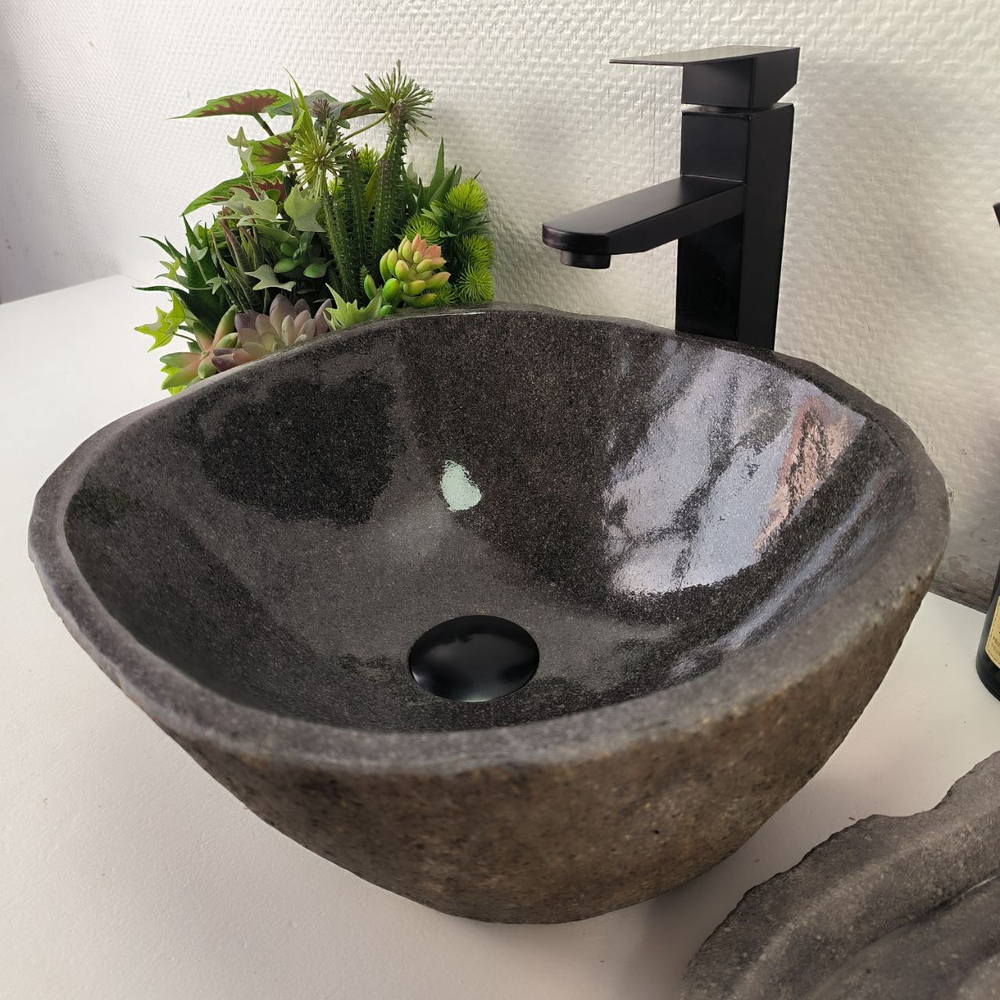 Раковина из речного камня RS-64873 38*36*15 0855