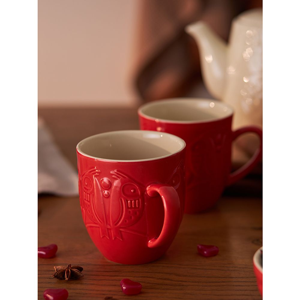 Набор кружек Birds of Paradise, 500 мл, красные, 2 шт.