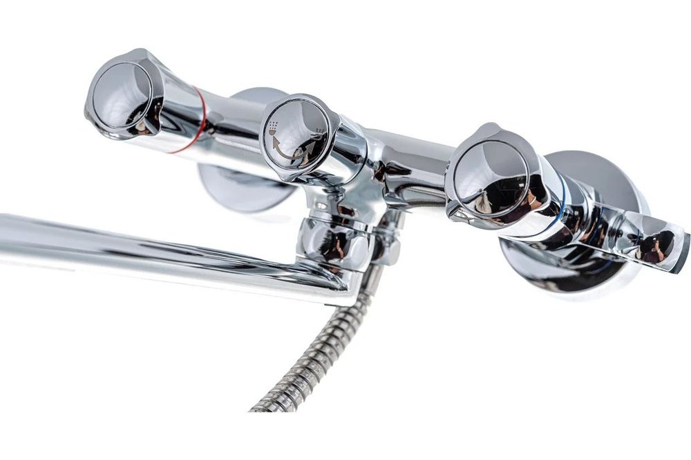 Смеситель для ванны с длинным изливом, Cron CN20866, хром