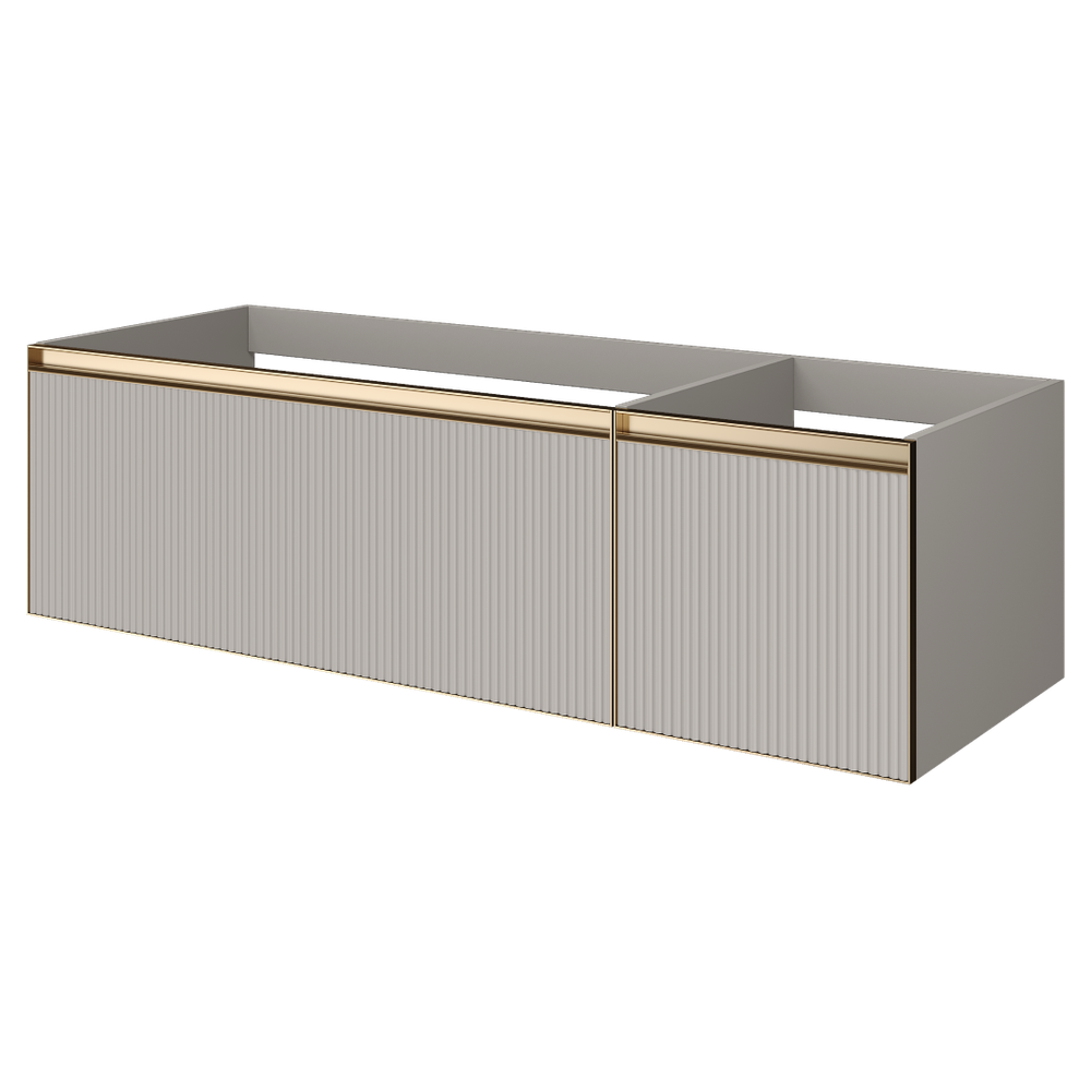 Armadi Art QUATRO 2 140см (100+40) тумба рифл CASHMERE FUGA профиль MATT GOLD