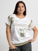 Блуза Алтея (белая/хаки) Б15366-20М LT Collection