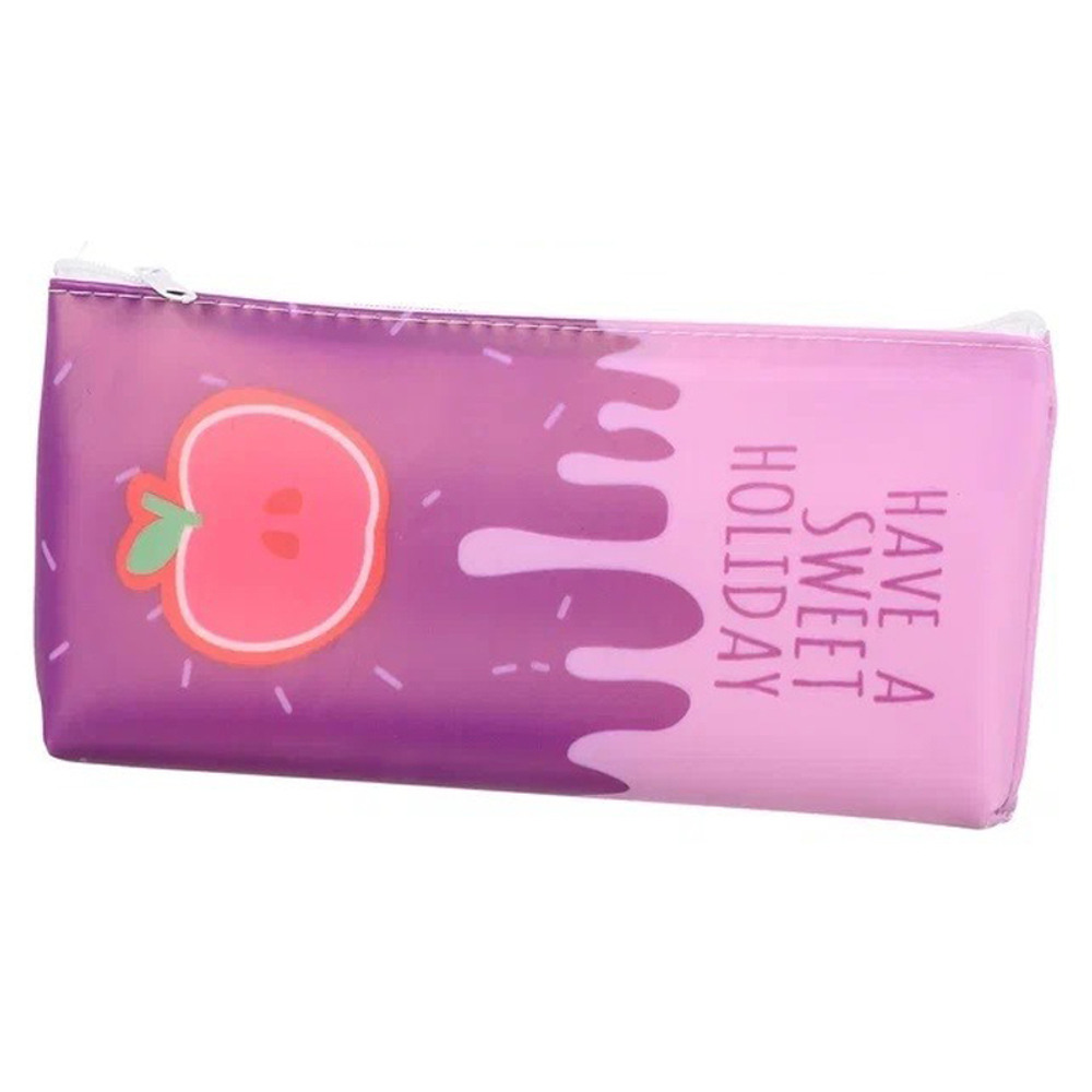 Пенал-косметичка Basir без наполнения, 19*9*5 см, серия "Фрукты", силиконовый, ассорти