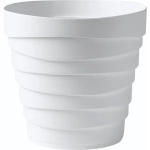 Кашпо для цветов пластиковое 3,5л d-19,7см «Бархан» Белый