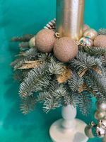 Новогодня композиция на керамической стойке