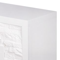 Портал Firelight Loft 30 камень белый, белая эмаль