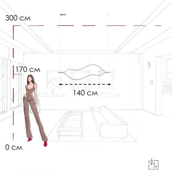 Подвесной светильник Loft it Tape Light 10403/1400 SN