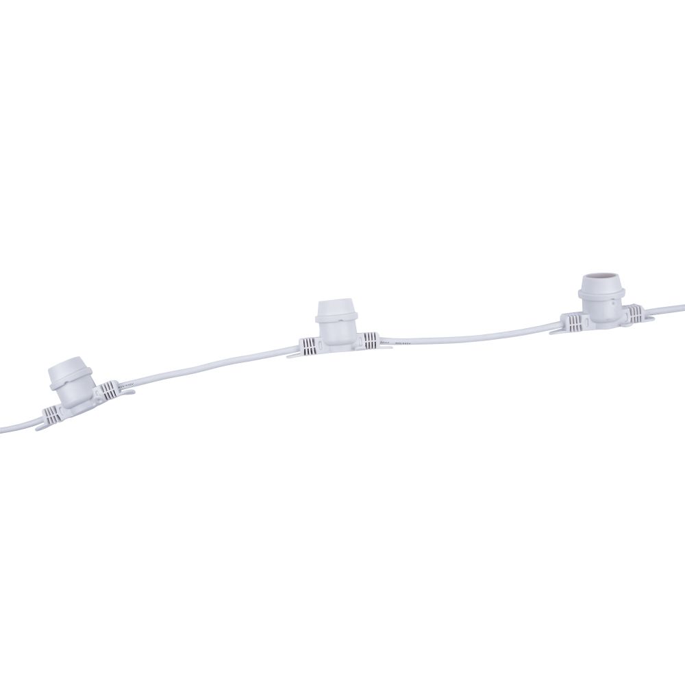 UDL-K110 40-E27-10M IP65 WHITE BELT-LIGHT Гирлянда Белт-лайт. 10м + 1.5м сетевой шнур. 40 патронов E27. шаг 25см. Белая. TM Uniel