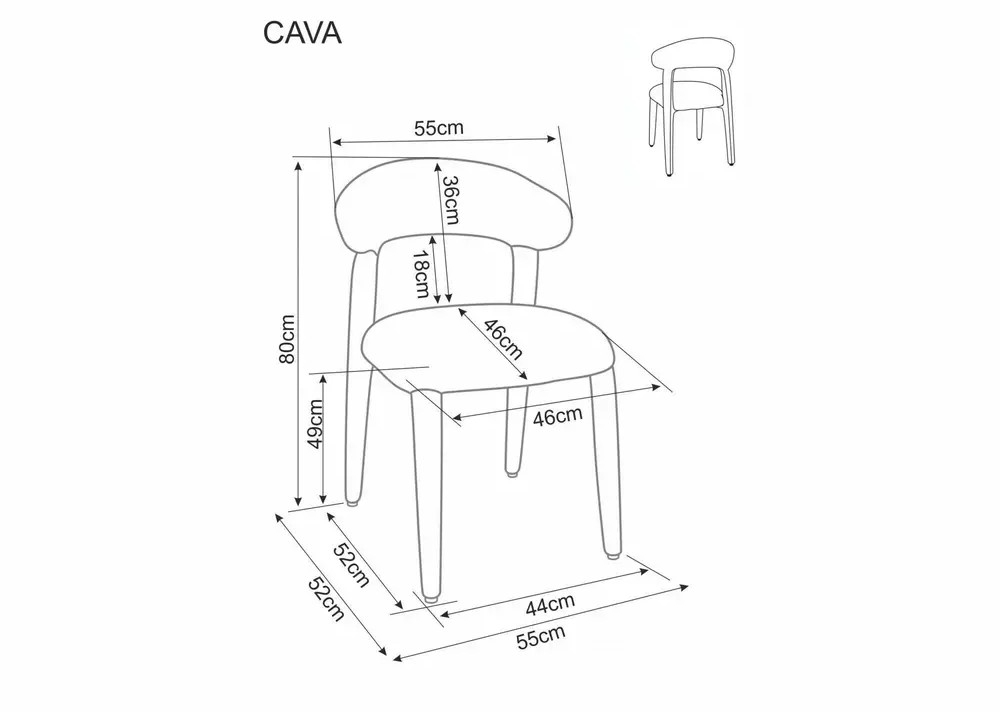 Стул SIGNAL CAVA t.253 бежевый