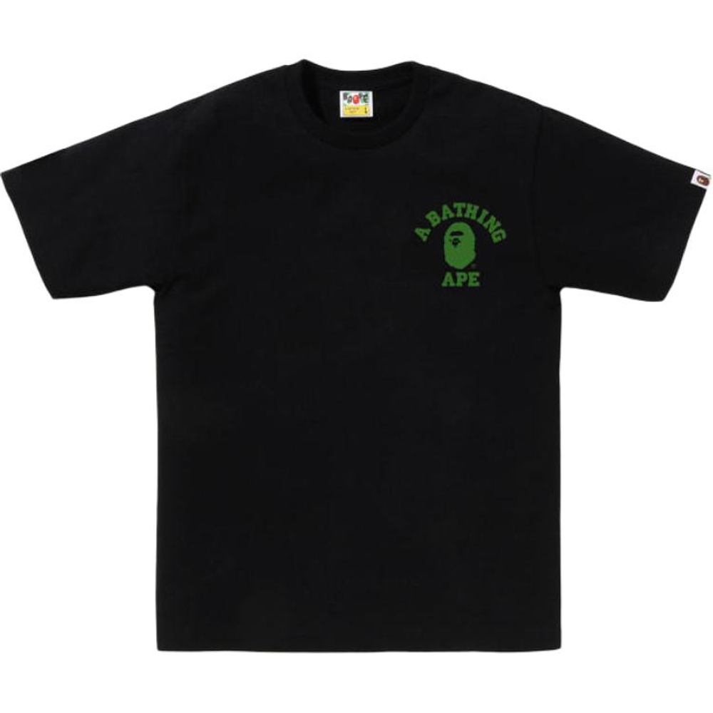 A Bathing Ape Abc Camo College Ats Tee черный зеленый