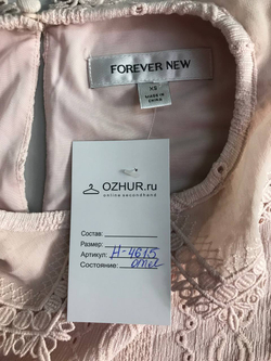 Блузка Forever New для кокетливого образа, маркировка XS, визуально 42 размер