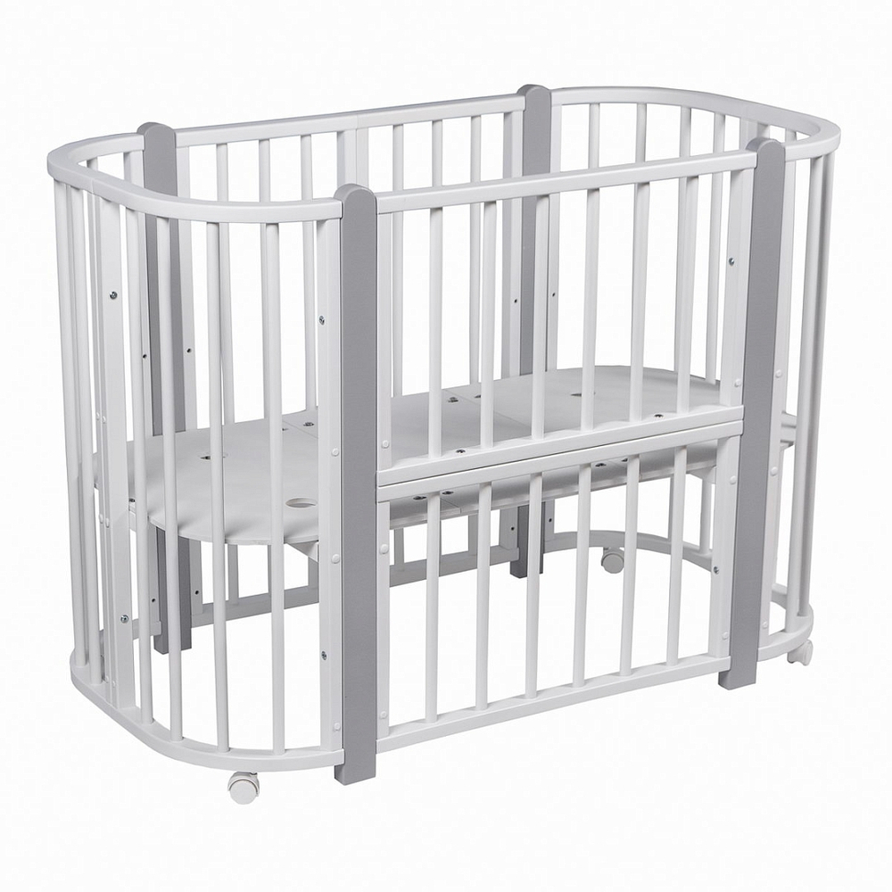 PITUSO Кровать детская + маятник 5/1 Asti Белый-Серый