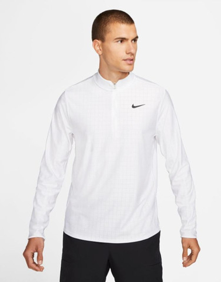 Мужская теннисная футболка  Nike Court Breathe Advantage Top - white/white/black