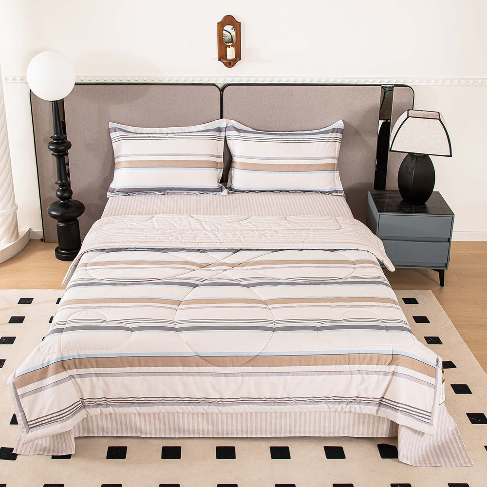 Комплект постельного белья Сатин с Одеялом 100% хлопок OB175