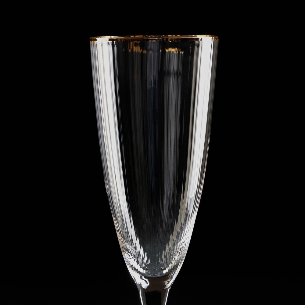 Бокал стеклянный для шампанского «Орион», 300 мл, 7×26 см, цвет прозрачный 9226507