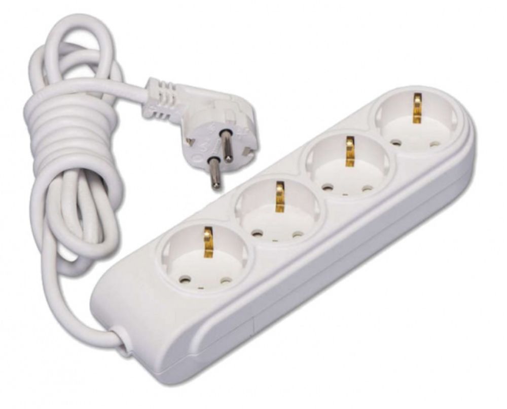 Удлинитель 3м, 4 гнезда, с заземл.конт, Makel, 868207---