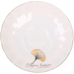 Кофейный набор 12 предметов «Золотая коллекция» (6 кружек 90мл+6 блюдец), листок, волна