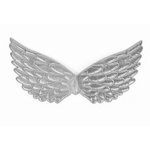 костюм 21 х 43 крылья ангелочек карнавальные (серебро)