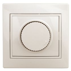 1-401-02 Intro Светорегулятор поворотный, 600Вт 230В, IP20, СУ, Plano, сл.кость | Intro