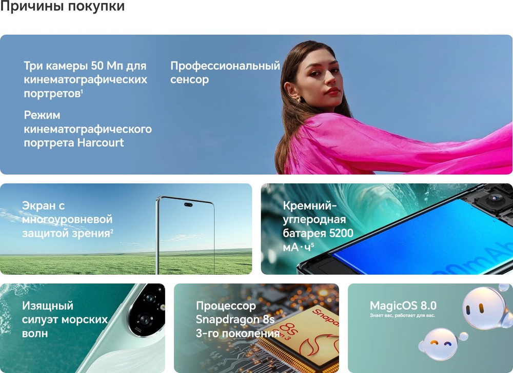 Смартфон HONOR 200 12/512 ГБ Global для РФ, Dual: nano SIM + eSIM, Green