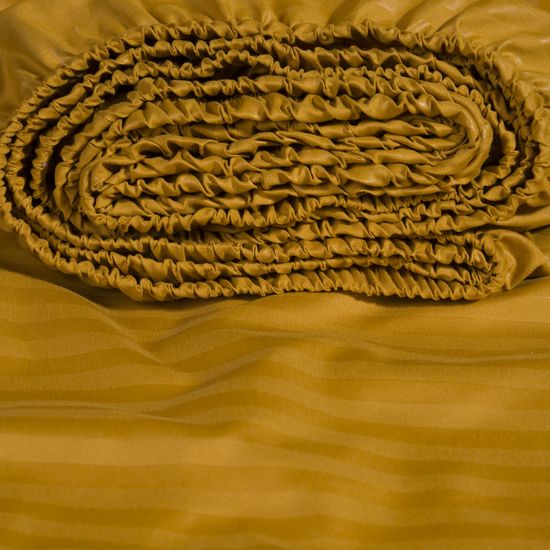 Простыня на резинке Sunflo, 160x200х30, страйп полисатин HOMY