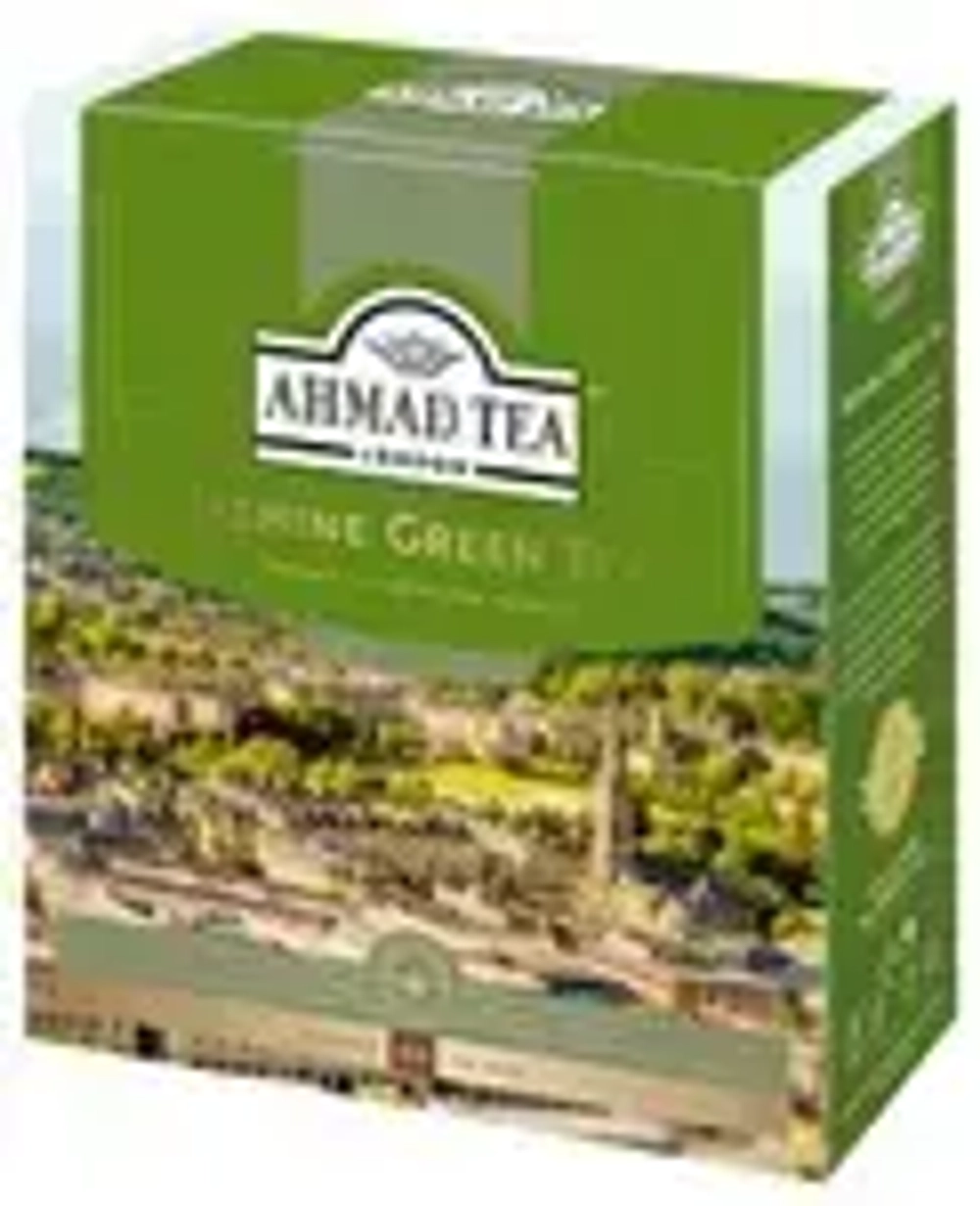 Зеленый чай с жасмином в пакетиках Ahmad Tea, 100 шт