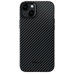 Чехол из арамидного волокна с поддержкой MagSafe PITAKA MagEZ Case Pro 4 1500D для iPhone 15 Plus, Black / Grey Twill (Cаржевое переплетение)