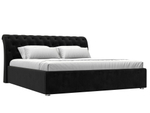 Кровать интерьерная Сицилия 180, Черный, Велюр, 120882