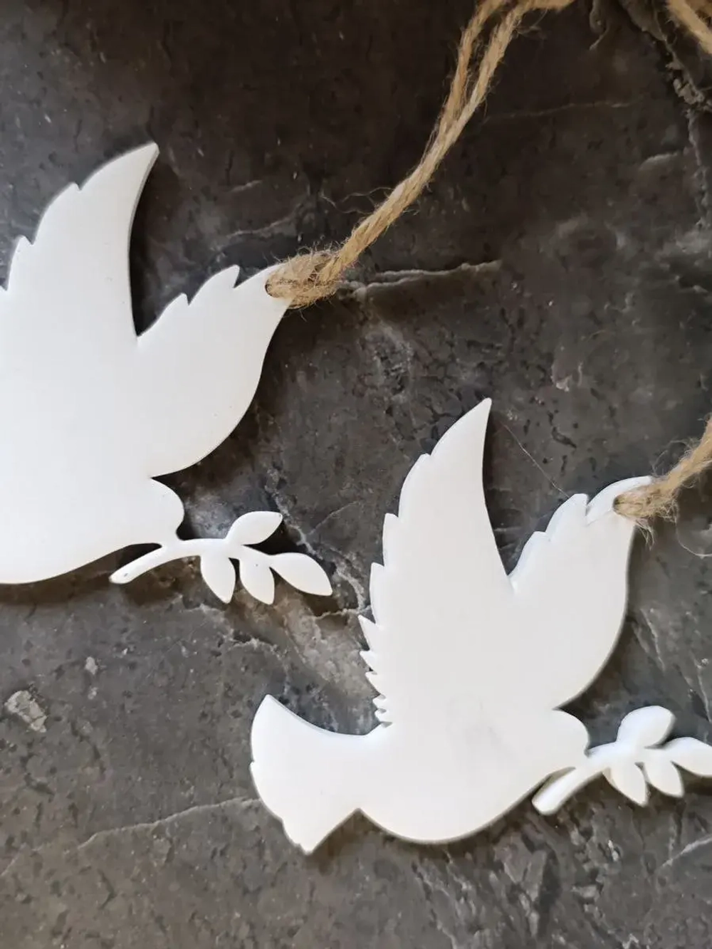 Пасхальный декор птицы голуби 2 шт