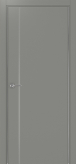Межкомнатная дверь Optima Porte НЕАПОЛЬ 204 Молдинг SC (матовое серебро), Алюминиевая кромка SC (матовое серебро) с 2-х сторон
