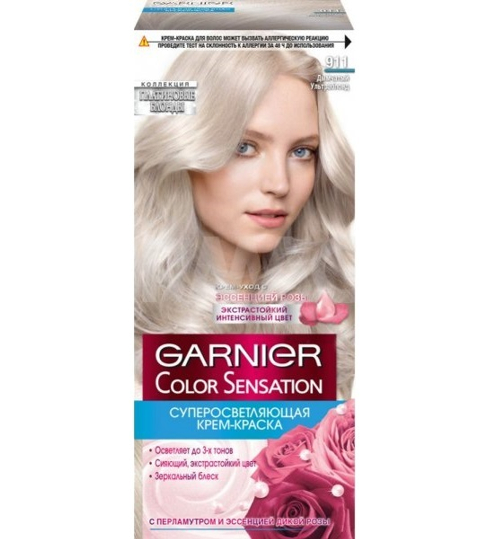 Garnier Краска для волос Color Sensation, тон №911, Дымчатый ультраблонд, 60/60 мл
