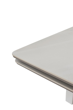 Стол АДАЖИО 240 (320) см ЭЛЛИПС VARESE ONICE, керамика / Латте каркас М-City